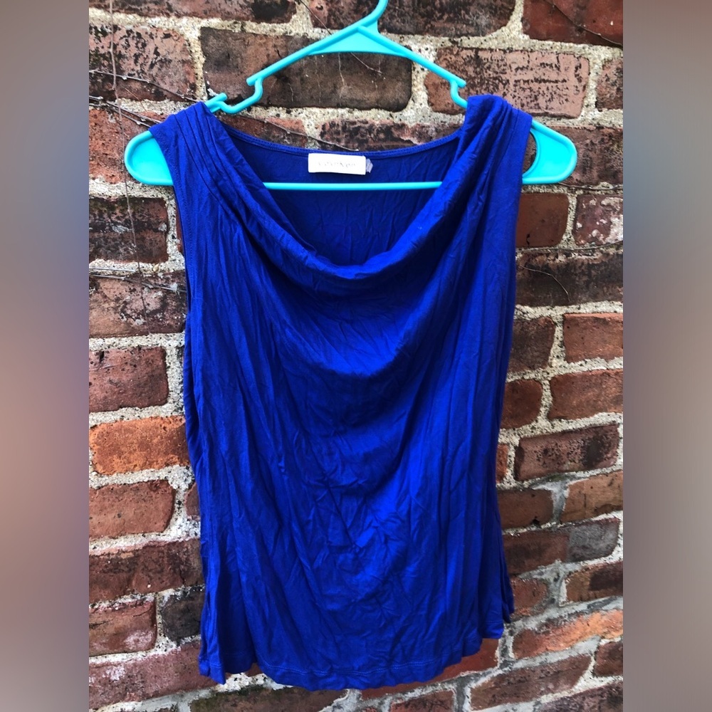 Calvin Klein Royal Blue Cowl-Neck Tank Top